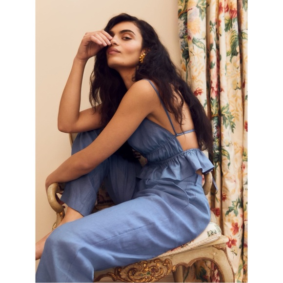 NWT Mason Linen Pants in Viola Size 8 - Picture 3 of 8